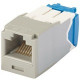 Panduit Mini-Com Cat.6a Network Connector - 100 Pack - 1 x RJ-45 Male - International Gray - TAA Compliance CJ6X88TGIG-C