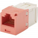 Panduit Mini-Com TX6A UTP Jack Module - 1 x RJ-45 Female - Pink - TAA Compliance CJ6X88TGPK