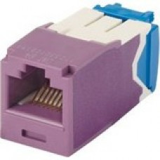 Panduit Mini-Com TX6A UTP Jack Module - 1 x RJ-45 Female - Violet - TAA Compliance CJ6X88TGVL