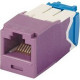 Panduit Mini-Com TX6A UTP Jack Module - 1 x RJ-45 Female - Violet - TAA Compliance CJ6X88TGVL
