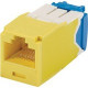 Panduit Mini-Com Cat.6a Network Connector - 100 Pack - 1 x RJ-45 Male - Yellow - TAA Compliance CJ6X88TGYL-C