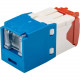 Panduit UTP Cat.5e Network Connector - 1 Pack - 1 x RJ-45 Female - Blue - TAA Compliance CJH5E88TGBU