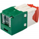 Panduit UTP Cat.5e Network Connector - 1 Pack - 1 x RJ-45 Female - Green - TAA Compliance CJH5E88TGGR
