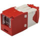 Panduit UTP Cat.5e Network Connector - 1 Pack - 1 x RJ-45 Female - Red - TAA Compliance CJH5E88TGRD