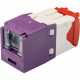 Panduit UTP Cat.5e Network Connector - 1 Pack - 1 x RJ-45 Female - Violet - TAA Compliance CJH5E88TGVL