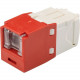 Panduit UTP Cat.6 Network Connector - 1 Pack - 1 x RJ-45 Female - Red - TAA Compliance CJH688TGRD
