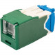 Panduit UTP Cat.6a Network Connector - 1 Pack - 1 x RJ-45 Female - Green - TAA Compliance CJH6X88TGGR