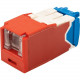 Panduit UTP Cat.6a Network Connector - 1 Pack - 1 x RJ-45 Female - Red - TAA Compliance CJH6X88TGRD