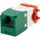 Panduit Mini-Com Network Connector - 1 x RJ-45 Male - Green CJR5E88TGGR