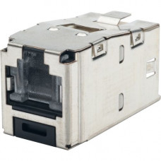 Panduit Cat.6a Network Connector - 1 Pack - 1 x RJ-45 Female - Tin - Green - TAA Compliance CJSH6X88TGGRY