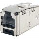 Panduit Cat.6a Network Connector - 1 Pack - 1 x RJ-45 Female - Tin - Green - TAA Compliance CJSH6X88TGGRY