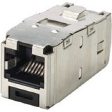 Panduit Mini-Com Network Connector - 1 x RJ-45 Male - Tin - Black - TAA Compliance CJSQ6X88TGBL