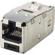 Panduit Mini-Com Network Connector - 1 x RJ-45 Male - Tin - Black - TAA Compliance CJSQ6X88TGBL