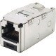 Panduit Mini-Com Cat.6a Network Connector - 1 Pack - 1 x RJ-45 Male - Tin - Green - TAA Compliance CJST6X88TGGRY