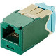 Panduit Mini-Com Network Connector - 1 x RJ-45 Male - Green - TAA Compliance CJT6X88TGGR