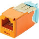 Panduit Mini-Com Network Connector - 1 x RJ-45 Male - Orange - TAA Compliance CJT6X88TGOR