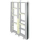 Middle Atlantic Products End Cable Organizer, 45 RU - Cable Organizer - Black - 45U Rack Height - Steel CK-45E