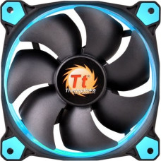 Thermaltake Riing 12 LED Blue - 1 x 120 mm - 1 x 40.6 CFM - 24.6 dB(A) Noise - Hydraulic Bearing - 3-pin - Blue LED - Rubber - 4.6 Year Life CL-F038-PL12BU-A