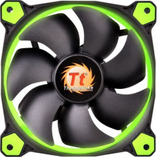 Thermaltake Riing 12 LED Green - 1 x 120 mm - 1 x 40.6 CFM - 24.6 dB(A) Noise - Hydraulic Bearing - 3-pin - Green LED - Rubber - 4.6 Year Life CL-F038-PL12GR-A