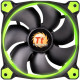 Thermaltake Riing 12 High Static Pressure LED Radiator Fan (3 Fans Pack) - 3 Pack - 3 x 120 mm - 3 x 40.6 CFM - 24.6 dB(A) Noise - Hydraulic Bearing - 3-pin - Green LED - 4.6 Year Life CL-F055-PL12GR-A