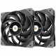 Thermaltake ToughFan 12 High Static Pressure Radiator Fan (2 Fan Pack) - 2 Pack - 4.72" Maximum Fan Diameter - 436.5 gal/min Maximum Airflow - 22.3 dB(A) Noise - Hydraulic Bearing - 4-pin PWM - Rubber, Metal, Steel - 4.6 Year Life CL-F082-PL12BL-A