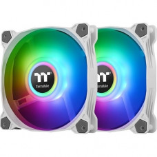 Thermaltake Pure Duo 14 ARGB Sync Radiator Fan (2-Fan Pack)-White - 2 Pack - 5.51" Maximum Fan Diameter - 615.1 gal/min Maximum Airflow - 33.5 dB(A) Noise - Hydraulic Bearing - ARGB LED - Rubber - Retail - 4.6 Year Life CL-F098-PL14SW-B