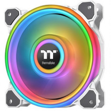 Thermaltake Riing Quad 12 RGB Radiator Fan TT Premium Edition Single Fan Pack - White - 1 Pack - 4.72" Maximum Fan Diameter - 306 gal/min Maximum Airflow - 25 dB(A) Noise - Hydraulic Bearing - USB 2.0 (9-Pin) - RGB LED - Rubber - 4.6 Year Life CL-F10