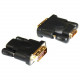 Cp Technologies CLEARLINKS CL-HDMI/DVI-FM Premium Gold Female HDMI to Male DVI (24+1) Adapter - Gold Connector - Black - RoHS Compliance CL-HDMI/DVI-FM