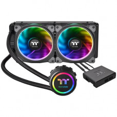 Thermaltake Floe Riing Cooling Fan/Water Block - 2 x 120 mm - 42.3 CFM - 24.7 dB(A) Noise - Liquid Cooler Cooler - 5-pin - Socket R4 LGA-2066, Socket LGA 2011-v3, Socket R LGA-2011, Socket B LGA-1366, Socket H LGA-1156, Socket H2 LGA-1155, Socket H4 LGA-1