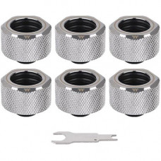 Thermaltake Pacific C-Pro G1/4 PETG Tube 16mm OD Compression - Chrome (6-Pack Fittings) - 1" &#195;ÃÂÃÂ - Chrome CL-W213-CU00SL-B