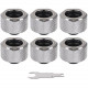 Thermaltake Pacific C-Pro G1/4 PETG Tube 16mm OD Compression - Chrome (6-Pack Fittings) - 1" &#195;ÃÂÃÂ - Chrome CL-W213-CU00SL-B