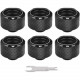 Thermaltake Pacific C-PRO G1/4 PETG Tube 16mm OD Compression - Black (6-Pack Fittings) - 1" &#195;ÃÂÃÂ - Black - Copper, Aluminum CL-W214-CU00BL-B