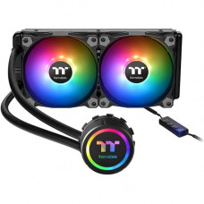 Thermaltake Water 3.0 240 ARGB Sync Cooling Fan/Radiator/Water Block - 2 x 120 mm - 1500 rpm - 2 x 56.5 CFM - 25.8 dB(A) Noise - Liquid Cooler - Hydraulic Bearing - 4-pin PWM - Socket AM3 PGA-941, Socket FM2, Socket AM2+ PGA-940, Socket FM1, Socket AM3+, 