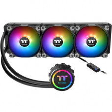 Thermaltake Water 3.0 360 ARGB Sync Cooling Fan/Radiator/Water Block - 3 x 120 mm - 1500 rpm - 3 x 56.5 CFM - 25.8 dB(A) Noise - Liquid Cooler - Hydraulic Bearing - 4-pin PWM - Socket AM3 PGA-941, Socket FM2, Socket AM2+ PGA-940, Socket FM1, Socket AM3+, 