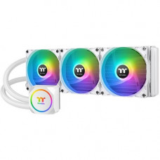 Thermaltake TH360 ARGB Sync Snow Edition AIO Liquid Cooler - 4.72" Maximum Fan Diameter - 443.4 gal/min Maximum Airflow - 28.2 dB(A) Noise - Liquid Cooler Cooler - 2510-3 Pin, 5 V ARGB header-3 Pin - Socket AM2 PGA-940, Socket H3 LGA-1150, Socket FM1