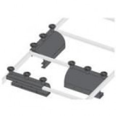 Middle Atlantic Products Ladder End Drop w/Spools, 8"W - Cable Manager - Black Powder Coat - 1 Pack - Plastic, Steel CLH-ED8