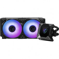 Micro-Star International  MSI MPG Coreliquid K240 - 2.36" Maximum Fan Diameter - 579 gal/min Maximum Airflow - 2500 rpm - 39.9 dB(A) Noise - Liquid Cooler Cooler - Dual Ball Bearing - Socket H3 LGA-1150, Socket H4 LGA-1151, Socket H LGA-1156, Socket 