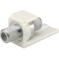 Panduit Mini-Com F-Type Antenna Adapter - 1 Pack - 1 x F Connector Female Antenna - 1 x F Connector Female Antenna - White - TAA Compliance CMFSRWHY