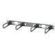 PANDUIT Open-Access Horizontal Cable Manager - Black - 1U Rack Height - 19" Panel Width - TAA Compliance CMPHHF1