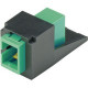 Panduit SC Fiber Optic Adapter - 1 Pack - 2 x SC/APC Network - Black - TAA Compliance CMSAGSCZBL
