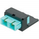 Panduit Network Connector - 1 Pack - 2 x SC Female - Aqua - TAA Compliance CMSAQSCZBL