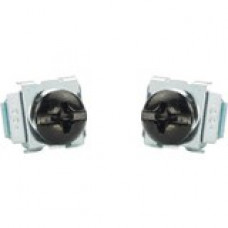 Panduit M5 Screw with Cage Nut, 100 each - Rack Screw, Cage Nut - 0.59" - Steel - Black - 1 Set - TAA Compliance CNWSM5-C