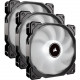 Air Series AF120 LED (2018) White 120mm Fan Triple Pack - 120 mm - 1400 rpm52 CFM - 26 dB(A) Noise - Hydraulic Bearing - 3-pin - White LED - 4.6 Year Life CO-9050082-WW