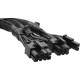 Corsair Type 3 Sleeved Black PCI-E Pig Tail Cable - For Power Supply - Black - 1 CP-8920114