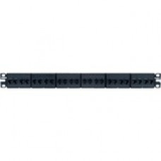 Panduit Coupler Patch Panel - 24 Port(s) - 24 x RJ-45 - 1U High - Black - Rail Mountable - TAA Compliance CP246X88BL