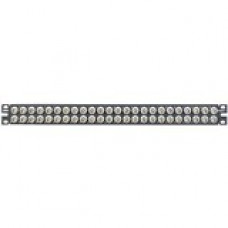 Panduit Network Patch Panel - 48 Port(s) - 48 x BNC - 1U High - Black - Rail Mountable - TAA Compliance CP48BNCBLY