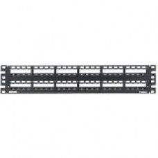 Panduit CP48WSBLY Modular Patch Panel - 48 Port(s) - 2U High - Black - 19" Wide - Rack-mountable CP48WSBLY