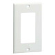 Panduit Pan-Way Classic 1 Sockets Single Gang Faceplate - 1 x Total Number of Socket(s) - 1-gang - Electric Ivory - Plastic - TAA Compliance CPGEI
