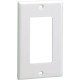 Panduit Rectangular Faceplate - 1 x Total Number of Socket(s) - 1-gang - White - Acrylonitrile Butadiene Styrene (ABS) - TAA Compliance CPGWH