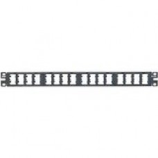 Panduit Modular Patch Panel - 32 Port(s) - 1U High - Black - 19"/23" Wide - Rail Mountable - TAA Compliance CPP32WBLY